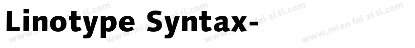Linotype Syntax字体转换
